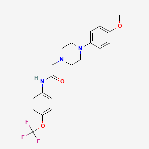 molecular formula C20H22F3N3O3 B2684611 2-[4-(4-methoxyphenyl)piperazin-1-yl]-N-[4-(trifluoromethoxy)phenyl]acetamide CAS No. 801228-31-9