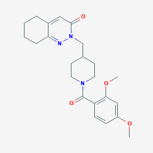 molecular formula C23H29N3O4 B2684625 2-{[1-(2,4-Dimethoxybenzoyl)piperidin-4-yl]methyl}-2,3,5,6,7,8-hexahydrocinnolin-3-one CAS No. 2309571-93-3