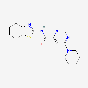 6-(piperidin-1-yl)-N-(4,5,6,7-tetrahydrobenzo[d]thiazol-2-yl)pyrimidine-4-carboxamide
