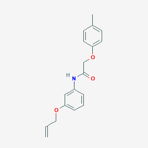 molecular formula C18H19NO3 B268467 N-[3-(allyloxy)phenyl]-2-(4-methylphenoxy)acetamide 