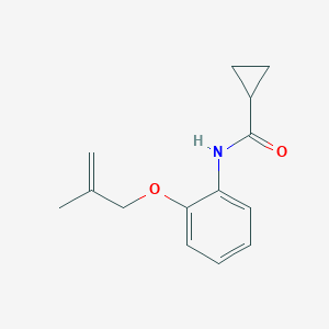 molecular formula C14H17NO2 B268468 N-{2-[(2-methylprop-2-en-1-yl)oxy]phenyl}cyclopropanecarboxamide 