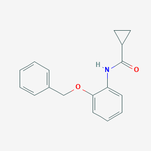 molecular formula C17H17NO2 B268471 N-[2-(benzyloxy)phenyl]cyclopropanecarboxamide 