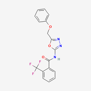 N-[5-(phenoxymethyl)-1,3,4-oxadiazol-2-yl]-2-(trifluoromethyl)benzamide