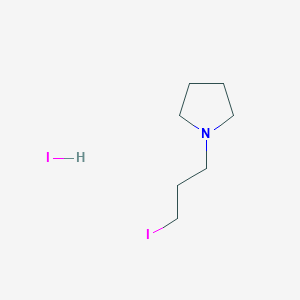 molecular formula C7H15I2N B2684717 1-(3-碘丙基)吡咯啉;碘化氢 CAS No. 2253630-12-3