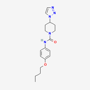 molecular formula C18H25N5O2 B2684720 N-(4-butoxyphenyl)-4-(1H-1,2,3-triazol-1-yl)piperidine-1-carboxamide CAS No. 2319847-33-9