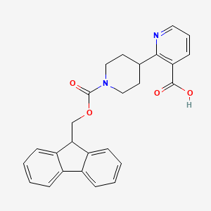 molecular formula C26H24N2O4 B2684726 2-[1-(9H-芴-9-基甲氧羰基)哌啶-4-基]吡啶-3-羧酸 CAS No. 2445785-57-7