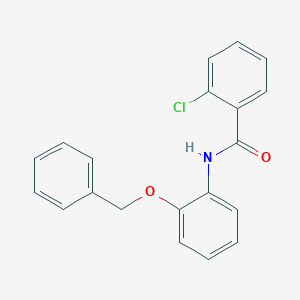 molecular formula C20H16ClNO2 B268473 N-[2-(benzyloxy)phenyl]-2-chlorobenzamide 