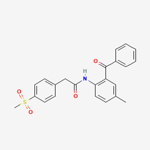 molecular formula C23H21NO4S B2684734 N-(2-苯甲酰-4-甲基苯基)-2-(4-(甲磺基)苯基)乙酰胺 CAS No. 942008-36-8