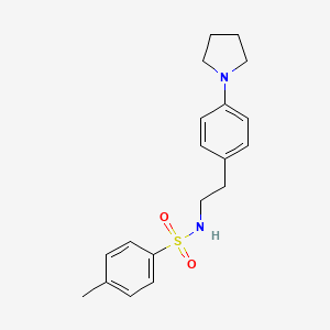 molecular formula C19H24N2O2S B2684739 4-methyl-N-(4-(pyrrolidin-1-yl)phenethyl)benzenesulfonamide CAS No. 953999-99-0
