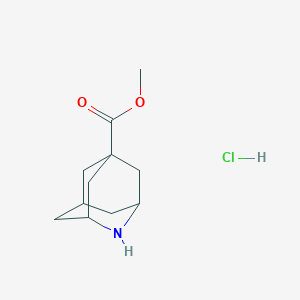 molecular formula C11H18ClNO2 B2684741 甲基2-氮杂孔雀石-5-羧酸酯盐酸盐 CAS No. 1427358-90-4