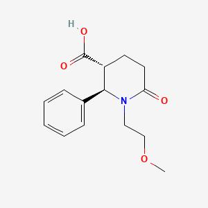 molecular formula C15H19NO4 B2684746 (2R,3R)-1-(2-甲氧基乙基)-6-氧代-2-苯基哌啶-3-羧酸 CAS No. 1014082-63-3