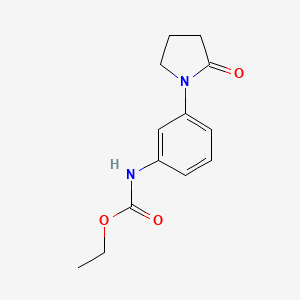 molecular formula C13H16N2O3 B2684752 Ethyl (3-(2-oxopyrrolidin-1-yl)phenyl)carbamate CAS No. 923103-82-6
