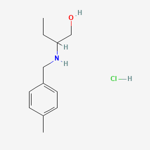 molecular formula C12H20ClNO B2684753 2-[(4-Methylbenzyl)amino]-1-butanol hydrochloride CAS No. 1048673-55-7; 869942-69-8