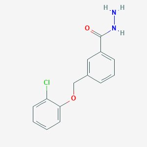 molecular formula C14H13ClN2O2 B2684756 3-[(2-Chlorophenoxy)methyl]benzohydrazide CAS No. 364612-36-2