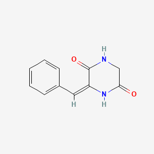 molecular formula C11H10N2O2 B2684764 3-(Phenylmethylene)tetrahydro-2,5-pyrazinedione CAS No. 63822-72-0