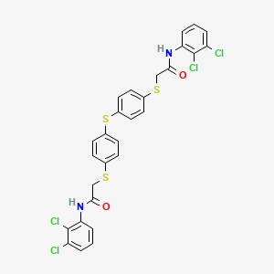 2-({4-[(4-{[2-(2,3-dichloroanilino)-2-oxoethyl]sulfanyl}phenyl)sulfanyl]phenyl}sulfanyl)-N-(2,3-dichlorophenyl)acetamide