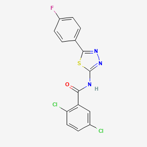 2,5-dichloro-N-[5-(4-fluorophenyl)-1,3,4-thiadiazol-2-yl]benzamide
