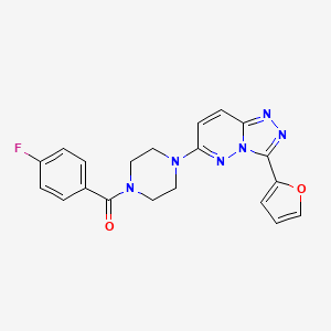 (4-Fluorophenyl)(4-(3-(furan-2-yl)-[1,2,4]triazolo[4,3-b]pyridazin-6-yl)piperazin-1-yl)methanone