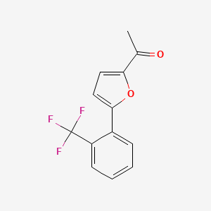 molecular formula C13H9F3O2 B2684776 1-(5-(2-(Trifluoromethyl)phenyl)furan-2-yl)ethanone CAS No. 1157857-87-8