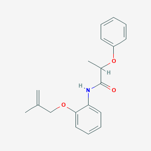 molecular formula C19H21NO3 B268478 N-{2-[(2-methylprop-2-en-1-yl)oxy]phenyl}-2-phenoxypropanamide 