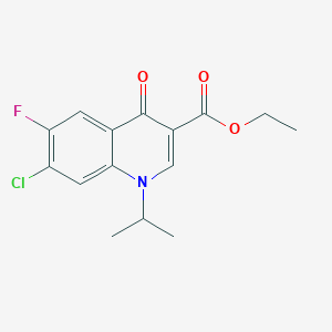 molecular formula C15H15ClFNO3 B2684783 Ethyl 7-chloro-6-fluoro-1-isopropyl-4-oxo-1,4-dihydroquinoline-3-carboxylate CAS No. 97460-14-5