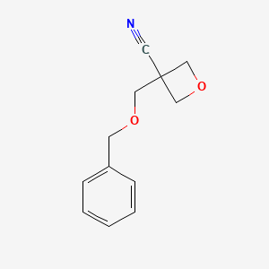 molecular formula C12H13NO2 B2684784 3-[(苄氧基)甲基]噁二唑-3-碳腈 CAS No. 1864016-40-9