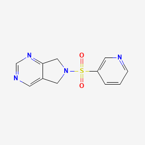 molecular formula C11H10N4O2S B2684785 3-{5H,6H,7H-pyrrolo[3,4-d]pyrimidine-6-sulfonyl}pyridine CAS No. 1448130-52-6