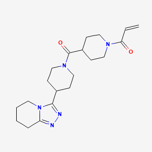 molecular formula C20H29N5O2 B2684802 1-[4-[4-(5,6,7,8-Tetrahydro-[1,2,4]triazolo[4,3-a]pyridin-3-yl)piperidine-1-carbonyl]piperidin-1-yl]prop-2-en-1-one CAS No. 2361680-69-3