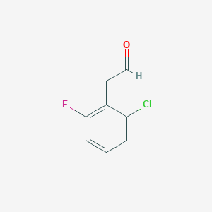 molecular formula C8H6ClFO B2684816 2-(2-Chloro-6-fluorophenyl)acetaldehyde CAS No. 111991-24-3