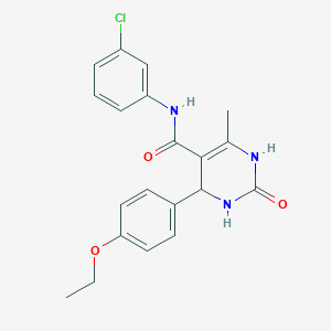 molecular formula C20H20ClN3O3 B2684827 N-(3-chlorophenyl)-4-(4-ethoxyphenyl)-6-methyl-2-oxo-1,2,3,4-tetrahydropyrimidine-5-carboxamide CAS No. 864841-86-1