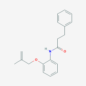 molecular formula C19H21NO2 B268483 N-{2-[(2-methylprop-2-en-1-yl)oxy]phenyl}-3-phenylpropanamide 