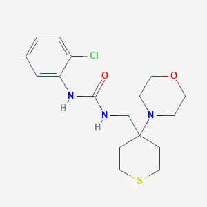molecular formula C17H24ClN3O2S B2684830 1-(2-Chlorophenyl)-3-[(4-morpholin-4-ylthian-4-yl)methyl]urea CAS No. 2380087-31-8