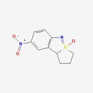 molecular formula C10H10N2O3S B2684852 11-Nitro-6lambda6-thia-7-azatricyclo[6.4.0.02,6]dodeca-1(8),6,9,11-tetraene 6-oxide CAS No. 2169311-00-4