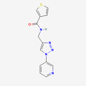 molecular formula C13H11N5OS B2684854 N-((1-(pyridin-3-yl)-1H-1,2,3-triazol-4-yl)methyl)thiophene-3-carboxamide CAS No. 2034337-46-5