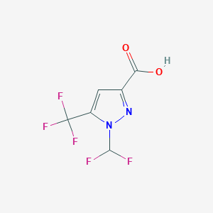 1-(Difluoromethyl)-5-(trifluoromethyl)pyrazole-3-carboxylic acid