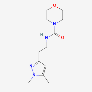 molecular formula C12H20N4O2 B2684860 N-(2-(1,5-dimethyl-1H-pyrazol-3-yl)ethyl)morpholine-4-carboxamide CAS No. 2034634-19-8