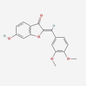molecular formula C17H14O5 B2684861 (2Z)-2-(3,4-dimethoxybenzylidene)-6-hydroxy-1-benzofuran-3(2H)-one CAS No. 1322574-14-0