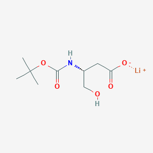 molecular formula C9H16LiNO5 B2684863 Lithium;(3R)-4-hydroxy-3-[(2-methylpropan-2-yl)oxycarbonylamino]butanoate CAS No. 2460739-68-6