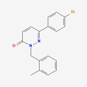molecular formula C18H15BrN2O B2684866 6-(4-Bromophenyl)-2-[(2-methylphenyl)methyl]pyridazin-3-one CAS No. 899946-74-8
