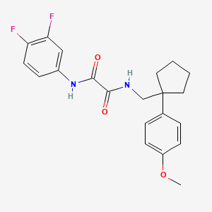molecular formula C21H22F2N2O3 B2684867 N1-(3,4-difluorophenyl)-N2-((1-(4-methoxyphenyl)cyclopentyl)methyl)oxalamide CAS No. 1091397-92-0