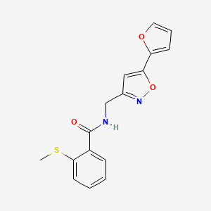 N-((5-(furan-2-yl)isoxazol-3-yl)methyl)-2-(methylthio)benzamide