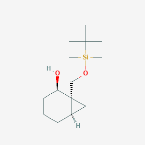 molecular formula C14H28O2Si B2684872 (1S,2R,6R)-1-[[Tert-butyl(dimethyl)silyl]oxymethyl]bicyclo[4.1.0]heptan-2-ol CAS No. 2580093-78-1