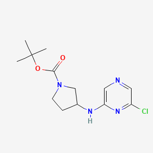 molecular formula C13H19ClN4O2 B2684874 tert-Butyl 3-((6-chloropyrazin-2-yl)amino)pyrrolidine-1-carboxylate CAS No. 1184918-43-1