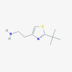 molecular formula C9H16N2S B2684879 2-(2-Tert-butyl-1,3-thiazol-4-yl)ethan-1-amine CAS No. 1266776-78-6