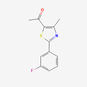 molecular formula C12H10FNOS B2684886 1-[2-(3-Fluorophenyl)-4-methyl-1,3-thiazol-5-yl]ethan-1-one CAS No. 879626-93-4