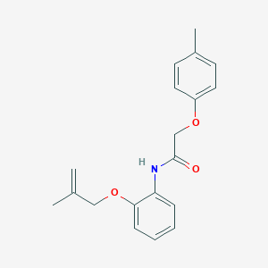 molecular formula C19H21NO3 B268489 2-(4-methylphenoxy)-N-{2-[(2-methylprop-2-en-1-yl)oxy]phenyl}acetamide 