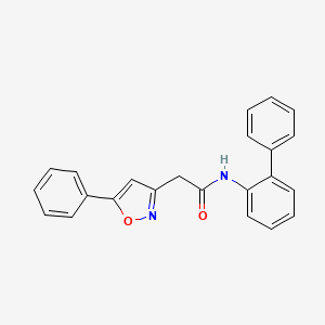 molecular formula C23H18N2O2 B2684901 N-([1,1'-联苯]-2-基)-2-(5-苯基异噁唑-3-基)乙酰胺 CAS No. 953245-14-2