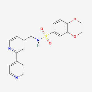 N-([2,4'-bipyridin]-4-ylmethyl)-2,3-dihydrobenzo[b][1,4]dioxine-6-sulfonamide