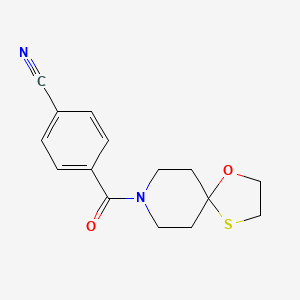4-(1-Oxa-4-thia-8-azaspiro[4.5]decane-8-carbonyl)benzonitrile
