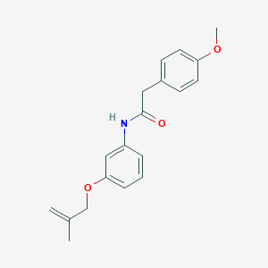 molecular formula C19H21NO3 B268494 2-(4-methoxyphenyl)-N-{3-[(2-methylprop-2-en-1-yl)oxy]phenyl}acetamide 